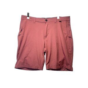 Travis Mathew Men DustyRose Stretchable Zip Fly Casual Chino Golf Shorts Size 36